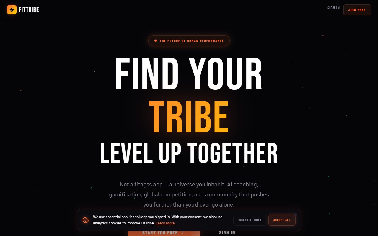 FitTribe platform screenshot